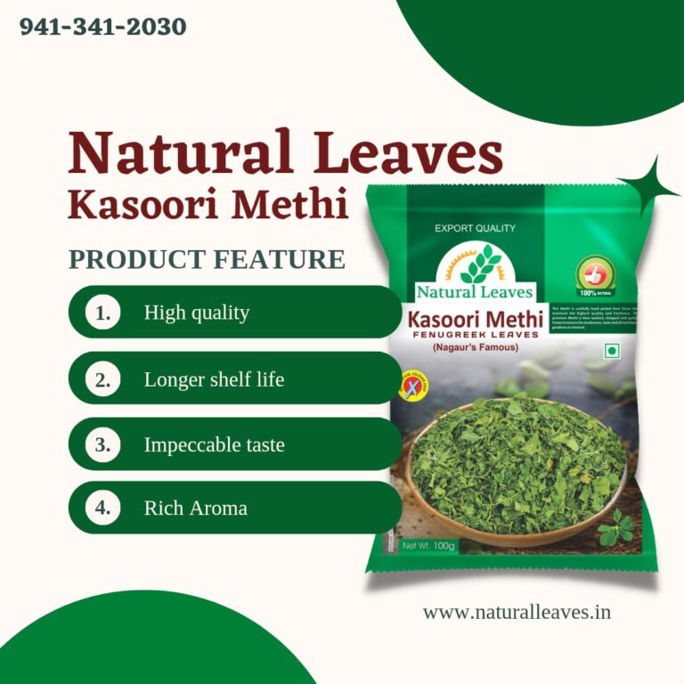 Natural Leaves Kasoori Methi (Kasuri Methi) Dry Fenugreek Leaves