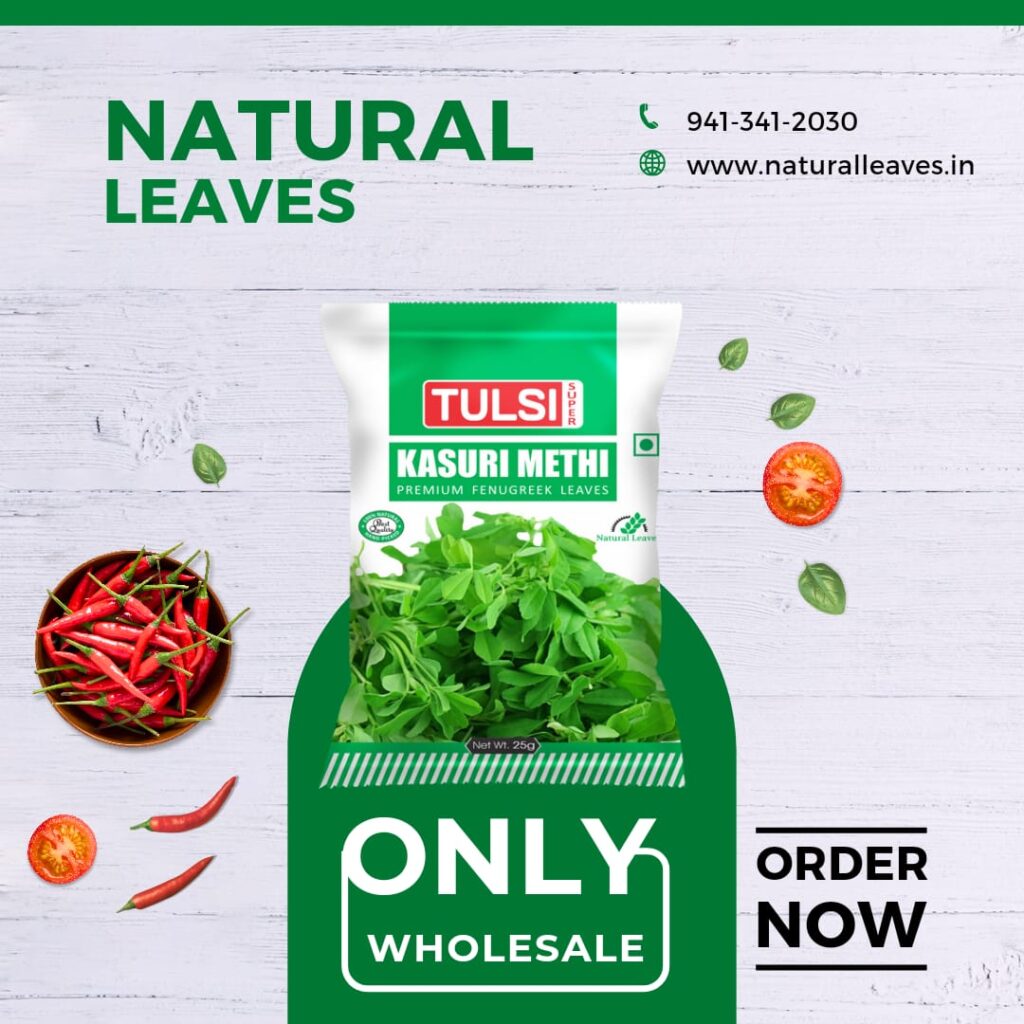 Natural Leaves Kasoori Methi (Kasuri Methi) Dry Fenugreek Leaves