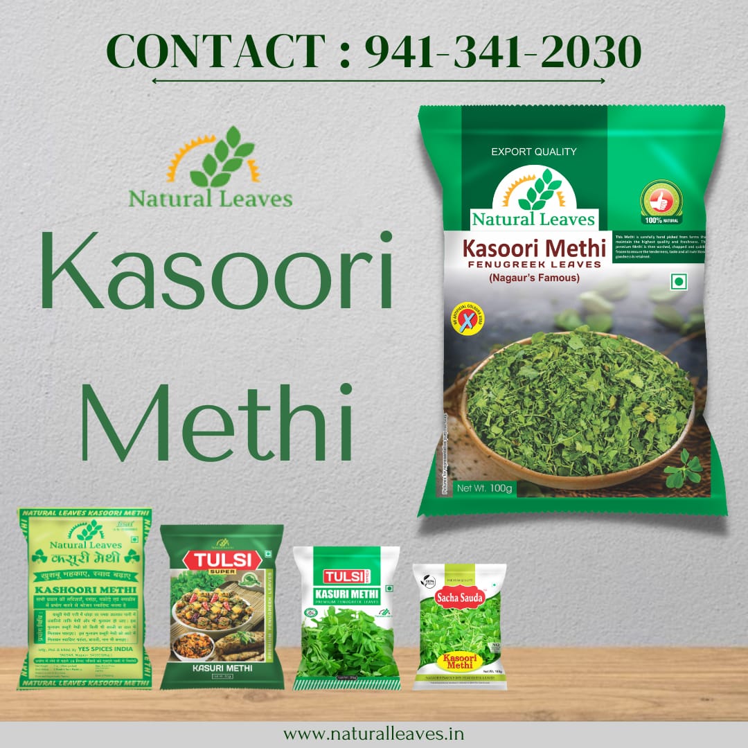 Natural Leaves Kasoori Methi (Kasuri Methi) Dry Fenugreek Leaves