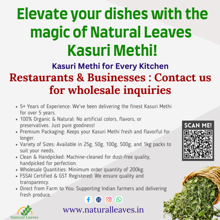 Natural Leaves Kasuri Methi Poster